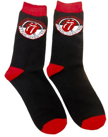 Rolling Stones Official Printed Socks (Black/Red)