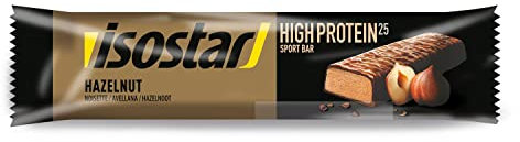 Isostar - Barre High Protein 25 - Barre Énergétique Riche en Protéines - Saveur : Noisette - Poids : 35 g - 185170