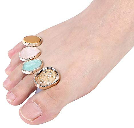 Toe Separator, 8 Pcs Washable Reusable Toe Separation Tool Pedicure Care Silicone Nail Art Toe Separator for Women and Men(2#)
