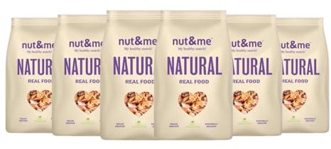 Nuez pecana natural troceada 900 g nut&me | Vegano | Sin gluten | Alto en fibra| Bajo en sal | Sin aditivos ni conservantes | Fruto seco natural | Pack 6 x 150 gr