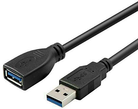 USB 3.0 Extension Cable, A Male to A Female Data Cord, 5Gbps Black-30cm