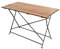 Mendler Biergartentisch HWC-J40, Klapptisch Gartentisch, Gastronomie-Qualität Akazie MVG-Zertifiziert 120x60cm - braun