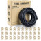 KeeYees 6,1 Metros Φ6 mm Tuberia de Combustible 1/4 Manguera de Combustible con 30 Abrazaderas de Manguera Para Motocicletas, Automóviles, Cortadoras de Césped