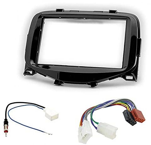 Sound Way Radioblende Einbau Rahmen Adapter autoradio Einbauset 2 DIN kompatibel mit Citroen C1 / Peugeot 108 / Toyota Aygo