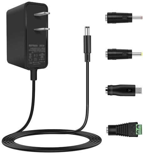 TTODDE Adaptador CA/CC de 6 V 2 A con certificación UL, cargador de fuente de alimentación de 6 V, adaptador de 6 V, 2 A, 1,5 A, 1 A, 0,5 A, 0,3 A, 12 W CC 6 V, adaptador de corriente para monitor de