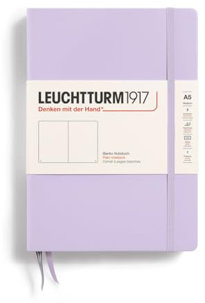 LEUCHTTURM1917 365480 Notizbuch Medium (A5), Hardcover, 251 nummerierte Seiten, Lilac, blanko