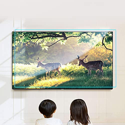 WLWLEO Anti-Glare TV Screen Protector for 60-75 Inch Monitors Blue Light Blocking Filter Film Anti-UV Eye Protection Film, Anti-Scratch, No Bubble,75 inch