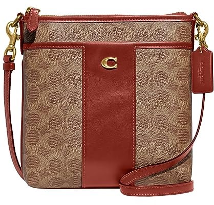 COACH Umhängetasche Kitt, Signature, Braun CC533