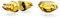 Swarovski Lucent Ohrstecker, Gelb, Goldlegierungsschicht