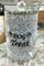 DEENZ Sparkly Crushed Crystal Silver Crushed Diamond Canister Dog Treat Jar Decorative Storage Biscuit Cookie Food