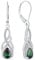 YL Unendlichkeit Keltischer Knoten Tropfen Ohrringe 925 Sterling Silber Mai Geburtsstein Smaragd Ohrringe für Damen