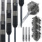 Unicorn Steeltip Darts Noir|Style 3|Dartpfeile mit Stahlspitze, Schwarz, 24 g
