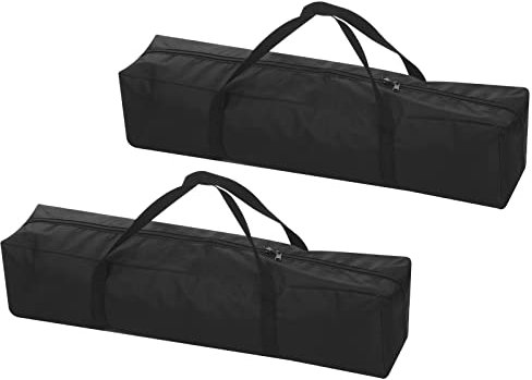 PATIKIL 25 Inch Tripod Monopod Case Bag, 2 Pack Nylon Folding Chair Storage Bag Camping Bag Replacement Tripod Carrying Case with Shoulder Strap for Outdoor Travel Camping, Black