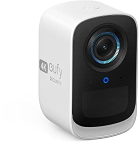 eufy Security eufyCam S300 3C, Überwachungskamera aussen, 4K kabellose Überwachungskamera mit Gesichtserkennung und K.I, Farbige Nachtsicht, Erweiterbarer Speicher auf 16TB(Generalüberholt)