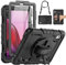 SEYMAC Funda para Lenovo Tab M9 2023 con Protector de Pantalla, Funda a Prueba de Golpes con Correa de Mano giratoria de 360°, Correa de Hombro para Lenovo M9 TB-310FU, Color Negro