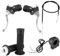 22mm (7/8) Griffe Kill On/Off Schalter Gasbremshebel Kit für Pocket Bike Mini Motorrad Schwarz für Pocket Bike Bremse Pocket Bike Benzin Pocket Bike Teile