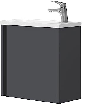 Vicco Badmöbel-Set Kleo, Badezimmerschrank-Set, Anthrazit, 2 Teile