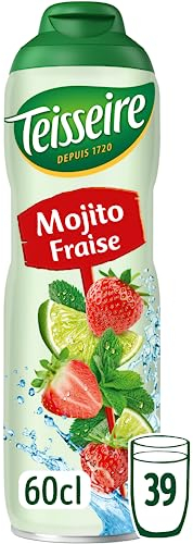 Teisseire Jarabe Sabor Mojito Fresa para Cóctel y Cóctel sin Alcohol, Bebida Refrescante, Aromas Naturales, Bidón 60cl