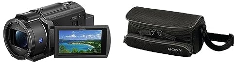 Sony FDR-AX43A 4K Kompakt-Camcorder (Ultra HD (UHD) & LCS-U5 - Camcordertasche - Nylon - für Handycam DCR-SX22, HDR-CX220, CX240, CX280, CX320, CX405, CX410, CX440, PJ410, PJ440