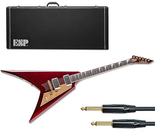 ESP LTD KH-V RSP Kirk Hammett Signature E-Gitarre Red Sparkle + keepdrum Klinkenkabel
