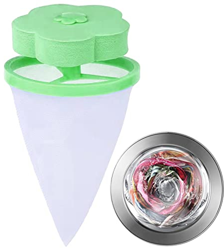 Visiblurry Waschmaschinen-Filterbeutel, schwimmendes Haarfilternetz, schwimmender Haar-Fusselentferner, Fänger, Reinigungsnetz, Filterbeutel, kegelförmiger Waschmaschinen-Reinigungs-Haarfilterbeutel