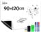 Whiteboard Magnetisch Folie, 120 x 90 cm Magnettafel Selbstklebend Magnetfolie Weiß Abwischbare, Leicht Zugeschnitten, für Startseite Schule, mit Whiteboard Schwamm & Magnetes & Markers