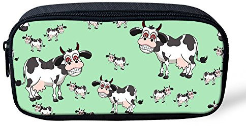 SJOAOAA Federmäppchen mit 3D-Tier-Haifisch-Muster, für Schule, Büro, langlebig, für Schüler, Stiftehalter, Organizer, Schreibwarentasche, Kuh-Puzzle-1, Einheitsgröße, Taschen-Organizer