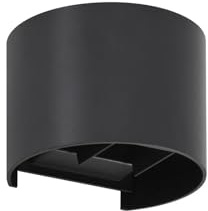 Lindby LED Wandleuchte außen Nivar (spritzwassergeschützt (Modern) in Schwarz aus Metall (1 flammig,) - Außenwandleuchten Wandlampe Led Außenlampe Outdoor für Außenwand/Hauswand