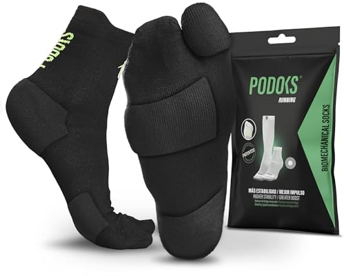 PODOKS® Laufsocken PRO Damen und Herren | Sport-Kompression & Gezielte Polsterung | Lindert Plantarfasziitis | Geeignet für Running Socks, Trail und alle Sportarten