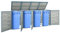 Mülltonnenbox für 4 Tonnen 276,5x77,5x112,5 cm Edelstahl,149569