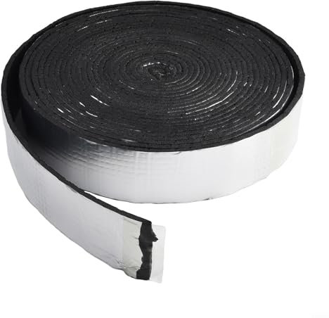 Cinta aislante ancha negra, 5 cm x 0,5 cm x 10 m, cinta aislante fuerte de 2 pulgadas para aislar, anticongelante impermeable, reparación y protección de tuberías al aire libre, 1 rollo