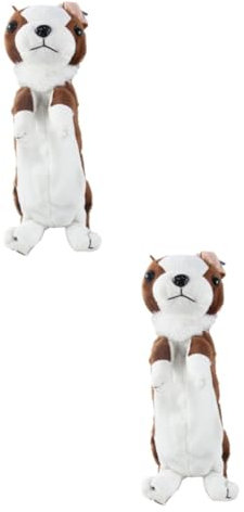 Lurrose 2St Aufbewahrungstasche für Schreibwaren federmäppchen Animal-Design Stiftbeutel Pen Holder süße Make-up-Taschen für Karikatur Kosmetiktasche schminktasche Stifttasche für Schüler