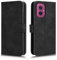 GOKEN Coque Motorola Moto G55 - Housse Portefeuille en Cuir Synthétique et Silicone, Étui Antichoc avec Rabat Magnétique et Fente Carte, Support Pliable -Noir