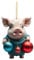 Weihnachtsbaum Schwein Anhänger Acryl Cartoon Schwein Dekorative Ornamente 2D Spaß Weihnachtsanhänger Deko Christbaumschmuck Weihnachtsschmuck Geschenk Weihnachtsanhänger