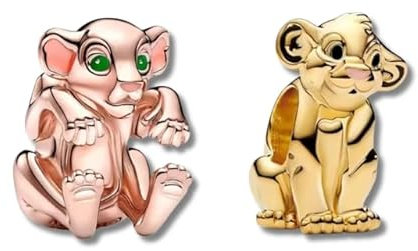 JOME Charm aus 925er Silber | Inspiriert von der magischen Welt von Disney | Kompatibel mit europäischen Armbändern (Simba und Nala)