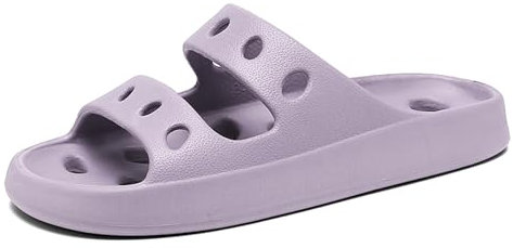 Ciabatte da doccia pantofole da bagno ad asciugatura rapida antiscivolo con fori di drenaggio uomo e donna piscina dormitorio palestra Viola EU 40/41