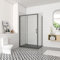 Acezanble Matt Black Frame 1200x900x1850mm Sliding Shower Door Side Panel Enclosure