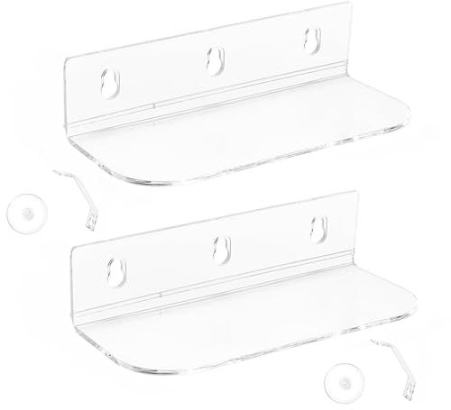 divuukyi Lot de 2 supports à ventouse en acrylique pour rebord de fenêtre d'intérieur et plantes grasses