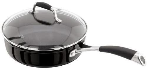 Stellar Forged S318B Non-Stick Sauté Pan with Glass Lid, 24cm, Induction Ready, Dishwasher Safe - Fully Guaranteed and 10 Year Non-Stick Warranty
