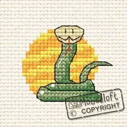 Mouseloft Mini Cross Stitch Kit - Snake, At the Zoo Collection