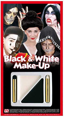 Widmann ? Juego de maquillaje para disfraz Unisex-Adult, blanco/negro, talla única, 4012B