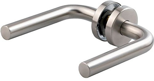 Vachette assa abloy Griff auf Rosette aus Edelstahl – Mundstück – LC1 – Rindsleder