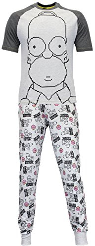 Simpson Ensembles De Pyjama Homer Simpson Homme, Gris (Multicolore), XL