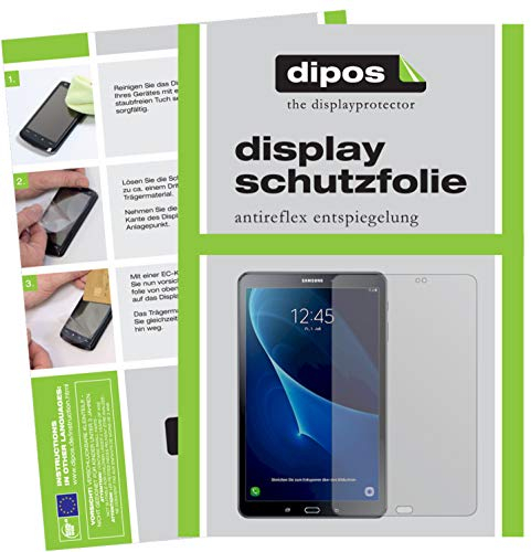 dipos I 2X Schutzfolie matt kompatibel mit Samsung Galaxy Tab A 10.1 (2016) Folie Displayschutzfolie