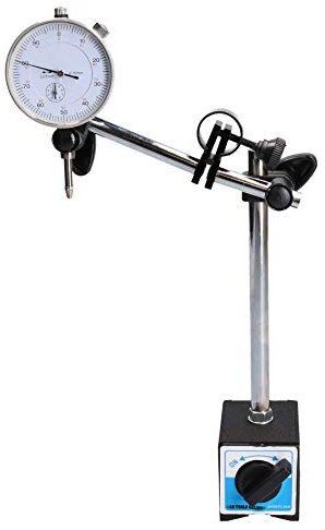AB Tools Dial Test Indicator DTI Gauge & Magnetic Base Stand Clock Gauge TDC TE107TE108