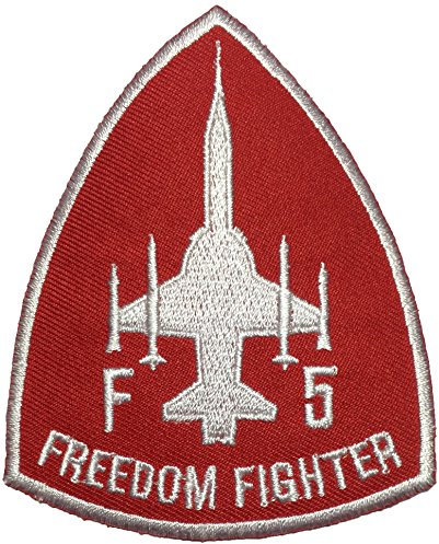 Papapatch F-5 Freedom Fighter Tiger II, bestickt, zum Aufbügeln oder Aufnähen, Rot