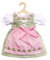Heless 2111 - Fesches Dirndl, für Puppen, 1 von 2 Designs (zufällige Auswahl), Größe 35 - 45 cm