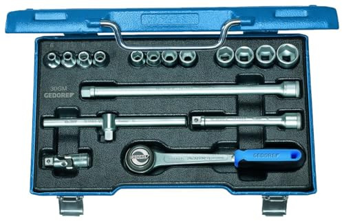 GEDORE Steckschlüssel-Satz 3/8 Zoll, 17-teilig 6-19 mm, 1 Stück, D 30 GMU-10