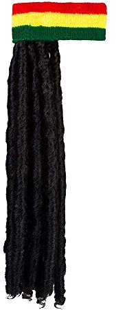 Boland 82006 Stirnband Rasta mit Dreadlocks, One Size