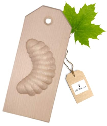 HOFMEISTER® Backform für Vanillekipferl aus Europa, 14,5 cm, hitzebeständige Keksform aus Ahornholz, praktische Kipferl Ausstechformen, Form zum Kekse backen